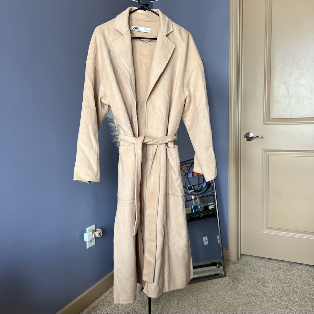 Zara Tan Belted Coat